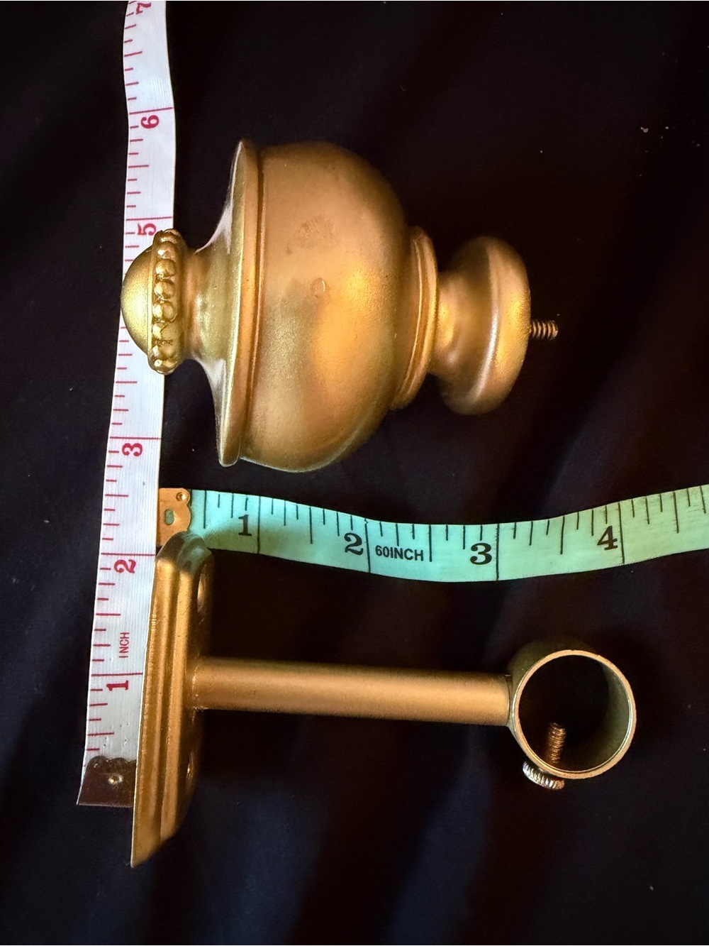 All You Need Are The Rods 3 Pairs of Finals 8 Gold Brackets Drape/Curtain - Picture 5 of 5